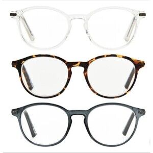 Foster Grant Design OpticsFull rim plastic reading Glasses 3 Pk + 1.75 Open Box